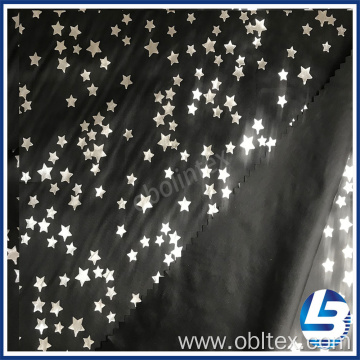 OBL20-955 Nylon Taffeta Fabric With Silver Foil Print